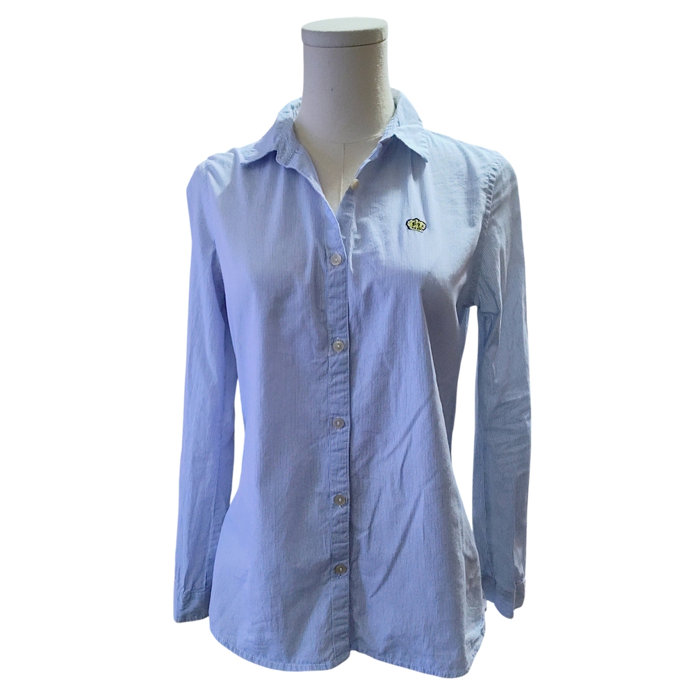 Scotch & Soda " Clubhouse Royals" Light Blue-White Pinstriped Up Womens Size XS